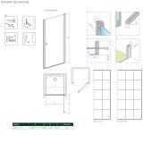 Drzwi Prysznicowe Nes DWJ I Czarne 70 Prawe Factory 10026070-54-55R Radaway