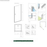 Drzwi Prysznicowe Nes DWJ I Czarne 90 Prawe 10026090-54-01R Radaway