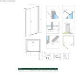 Drzwi Prysznicowe Nes DWS Czarne 110 Prawe 10028110-54-01R Radaway