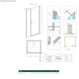 Drzwi Prysznicowe Nes DWS Czarne 130 Prawe 10028130-54-01R Radaway