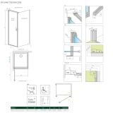 Drzwi Prysznicowe Nes KDJ I Czarne 100 Lewe Frame 10022100-54-56L Radaway