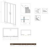 Drzwi Prysznicowe Premium Plus DWD 140 33353-01-01N Radaway