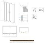Drzwi Prysznicowe Premium Plus DWD 180 33373-01-01N Radaway