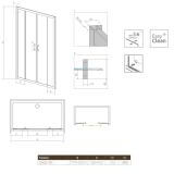 Drzwi Prysznicowe Premium Plus Szkło Fabric DWD 180 33373-01-06N Radaway
