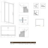 Drzwi Prysznicowe Premium Plus Szkło Fabric DWJ 100 33303-01-06N Radaway