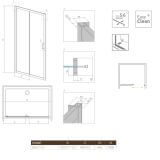 Drzwi Prysznicowe Premium Plus Szkło Fabric DWJ 110 33302-01-06N Radaway