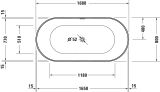 Wanna Wolnostojąca Akrylowa Durakanto 1700x800 mm 700561000000000 Duravit