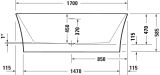 Wanna Wolnostojąca Akrylowa Durasenja Przyścienna 1700x800 mm 700582000000000 Duravit