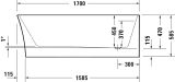 Wanna Wolnostojąca Akrylowa Durasenja Narożna Prawa 1700x800 mm 700581000000000 Duravit