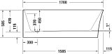 Wanna Wolnostojąca Akrylowa Durasenja Narożna Lewa 1700x800 mm 700580000000000 Duravit