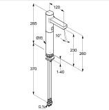 Elektroniczna Bateria Umywalkowa Zenta Wysoka DN 15 3810605 Kludi