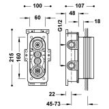 Element Podtynkowy Termostatyczny Do Baterii Prysznicowej 20785001 Tres