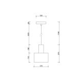Lampa Wisząca Enkel 1 Biały EN1111P0 Ummo