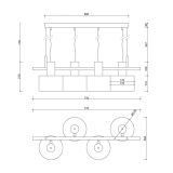 Lampa Wisząca Enkel 4 Czarny EN4422P0 Ummo