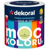 Farba Lateksowa Moc Koloru Groszkowy Pastelowy 2,5l Dekoral