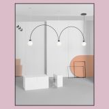 Lampa Wisząca Flying Ball ARC WP x3 Led Czarny 59866-L940-D0-00-12 Aqform