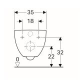 Muszla Wisząca Acanto 500.600.01.2 51x35 Geberit
