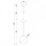 Lampa Wisząca Gladio Czarny GLA122P0 Ummo