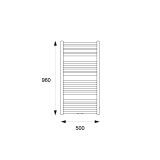 Grzejnik Łazienkowy Horos 96 960x500 Biały GREX.HO96.WH Excellent
