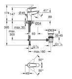 Bateria Umywalkowa Start Edge FastFixation Rozmiar S Chrom 24196001 Grohe