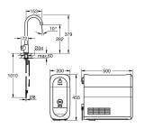 Zestaw Startowy Mono Z Wylewką W Kształcie C Grohe Blue Home Brushed Hard Graphite 31498AL1 Grohe