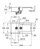 Zlewozmywak Kompozytowy K500 Z Ociekaczem 100x50 cm 31646AP0 Grohe