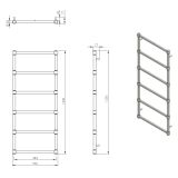 Grzejnik Awena Retro 4 530x1200 Czarny Mat G00353012005 Imers