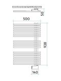 Grzejnik Elektryczny Funky_S 928x500 Biały Standardowy YRS050Y01IR01NNN Irsap
