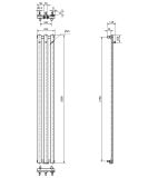 Grzejnik Łazienkowy Azure 1800x242 Czarny Mat Struktura AZU1800242S040ZDC Luxrad