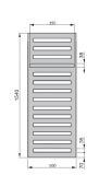 Grzejnik Łazienkowy Metropolitan Bar Black Quarz 1540x500 MEP 150-050/M0550 Zehnder