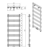 Grzejnik Łazienkowy Minimo 1265x500 Czarny Mat MINP12650500S040 Luxrad