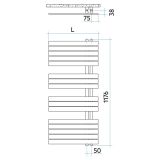 Grzejnik Łazienkowy Soul_S 1176x550 Biały URS055B01IR01NNN Irsap