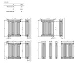 Grzejnik Poziomy 2-Kolumnowy Ritmo H-2K/65  0540x0600 9016 Vasco