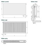Grzejnik Stalowy Płytowy Z Gładką Płytą Czołową Z Podłączeniem Dolnym Plan Ventil Compact FCV22 600x600 mm Biały RAL9016 F0A2206006011300 Purmo