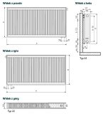 Grzejnik Stalowy Płytowy Z Podłączeniem Dolnym Ventil Compact CV22 450x1100 mm Biały RAL9016 F072204511011300 Purmo