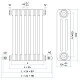 Grzejnik Tesi 3 1800x540 Biały Standardowy Irsap
