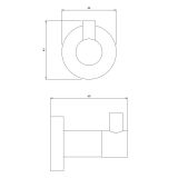 Haczyk Modern Project Złoty Szczotkowany MP60110GLB Omnires