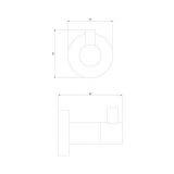 Haczyk Pojedynczy Modern Project Czarny MP60110BL Omnires