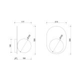 Kinkiet Hanea Złoty HA0130S0 Ummo