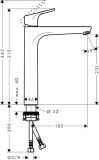 Bateria Umywalkowa Focus 230 Wysoka 31532000 HANSGROHE