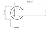 Klamka Ultra KUL 500 Rozeta Okrągła Inox Infinity Line