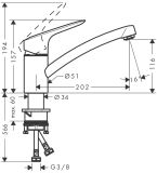 Jednouchwytowa Bateria Kuchenna Logis Chrom 71830000 Hansgrohe
