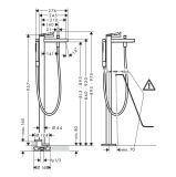 Jednouchwytowa Bateria Wannowa Wolnostojąca Finoris 76445670 Hansgrohe