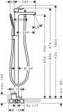 Jednouchwytowa Bateria Wannowa Wolnostojąca Metris 31471000 Hansgrohe