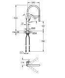 Jednouchwytowa Bateria Zlewozmywakowa Essence Phantom Black 30503KF0 DN 15 Grohe