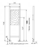 Stelaż samodzielny do poręczy i uchwytów bez Barier Architektonicznych 174-80050100-00 112x36,5 Werit Jomo