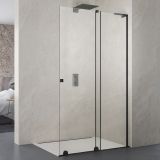 Kabina Prysznicowa Przesuwna Walk-In Prawa Cortina 2.0 100cm Black Atrium