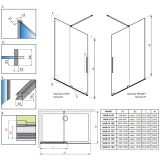 Kabina Prysznicowa Walk-In 110 Lewy Furo Chrom 10106588-01-01L+10110544-01-01 Radaway