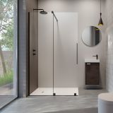 Kabina Prysznicowa Walk-In 120 Lewy Furo Czarny 10106638-54-01L+10110594-01-01 Radaway
