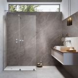 Kabina Prysznicowa Walk-In 100 Lewy Furo Nikiel 10106538-91-01L+10110494-01-01 Radaway